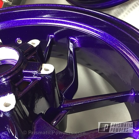 Powder Coating: Motorcycles,Ducati,Illusion Purple PSB-4629,Silver Sparkle PPB-4727,Custom Wheels