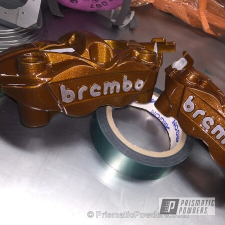 Powder Coating: Illusion Caramel(Discontinued) PMB-6922,Clear Vision PPS-2974,Brembo,Brake Calipers,Motorcycles