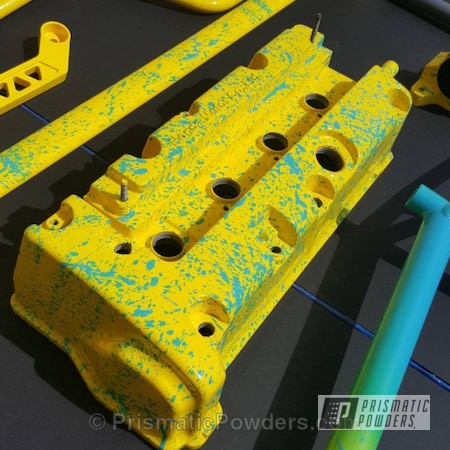 Powder Coating: Valve Cover,Engine Parts,Engine Components,Electric Yellow PSS-2834,Automotive