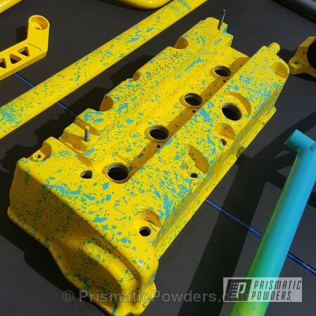 Powder Coating: Automotive,Engine Components,Engine Parts,Electric Yellow PSS-2834,Valve Cover