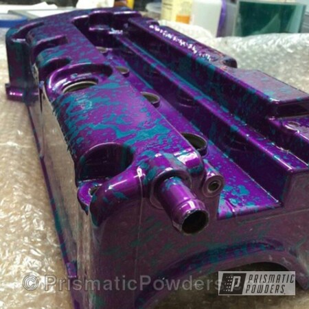 Powder Coating: Candy Purple PPS-4442,Valve Cover,Engine Parts,Engine Components,Automotive
