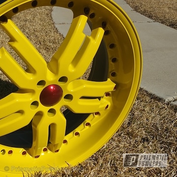 Custom Wheels Done Using Yes Yellow And Black Jack