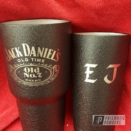 Powder Coating: Jack Daniels,Tumbler,Splatter Black PWS-4344,Miscellaneous,mug