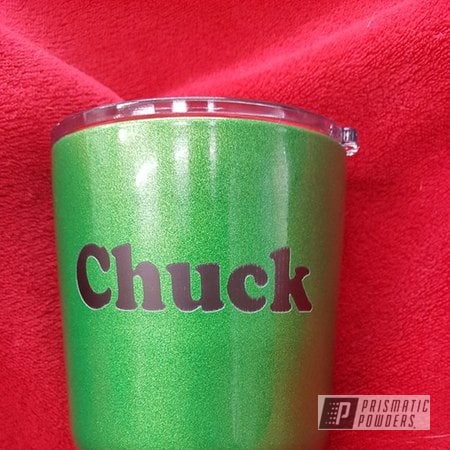 Powder Coating: Tumbler,cup,Illusion Green Ice PMB-7025,Miscellaneous,Clear Vision PPS-2974,RTIC,mug