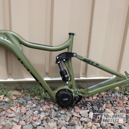 Powder Coating: Single Powder Application,Bicycles,Custom Bicycle Frame,Army Green PSB-4944