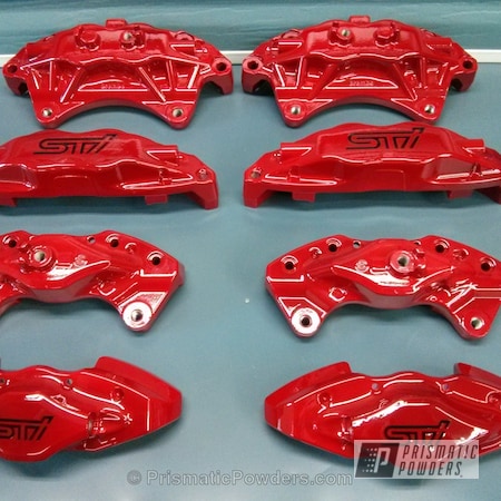 Powder Coating: Automotive,RAL 3027 Raspberry Red,brake kit,Brakes,STI,Deep Red PPS-4491