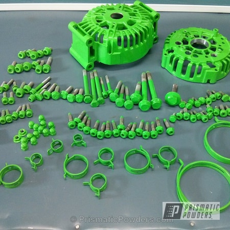 Powder Coating: Racer Green PSS-4531,Audi A4,Clear Vision PPS-2974,Automotive,Audi