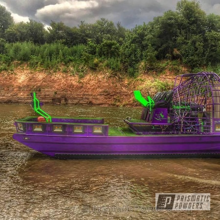 Powder Coating: Airboat,Heavy Silver PMS-0517,Custom 2 Coats,Clear Vision PPS-2974,Chic Purple PPB-2203,watercraft