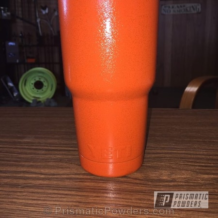Powder Coating: Tumbler,cup,Disco Tangerine PPB-7046,Miscellaneous,YETI,mug,Flag Orange PSS-5337