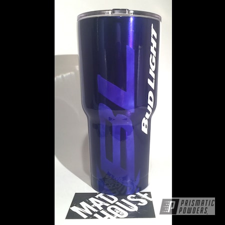Powder Coating: Budweiser,White Out PSS-4103,Tumbler,cup,LOLLYPOP BLUE UPS-2502,Bud Light,Miscellaneous,RTIC,mug,beer