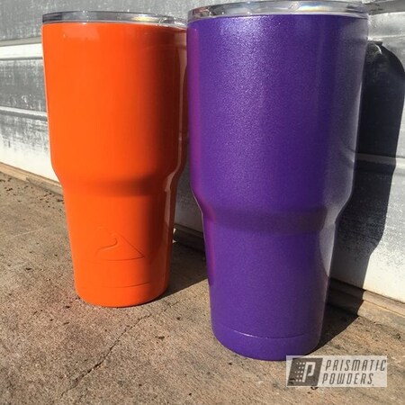 Powder Coating: Tumbler,Stainless Steel,Purple,powder coated,Just Orange PSS-4045,Orange,Pro-Cosmic Purple PMB-1982,Miscellaneous