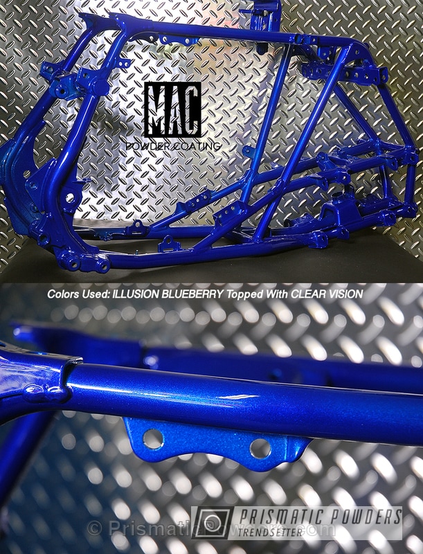Powder Coating: Clear Vision PPS-2974,ATV,Illusion Blueberry PMB-6908,Blue,powder coated,Frame