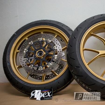 Powder Coating: Ducati Wheels,Gold,Clear Vision PPS-2974,powder coated,Wheels