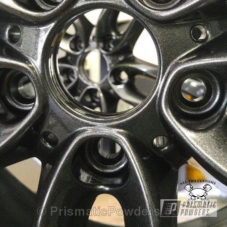 Powder Coating: Wheels,BMW Wheel,powder coated,Grey,Cadillac Grey PMB-6377