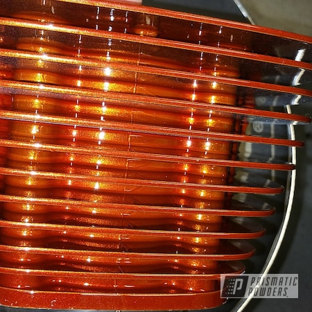 Powder Coating: engine component,Clear Vision PPS-2974,Illusion Cinnamon PMB-6923,cylinder head,Engine Components,powder coated,Motorcycles,Orange