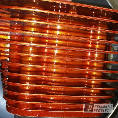 Powder Coating: Motorcycles,Illusion Cinnamon PMB-6923,Orange,Engine Components,engine component,Clear Vision PPS-2974,cylinder head,powder coated