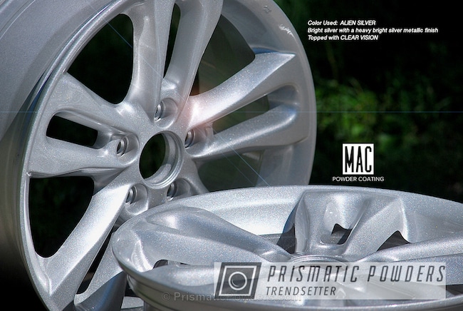 Powder Coating: Automotive,Clear Vision PPS-2974,Alien Silver PMS-2569