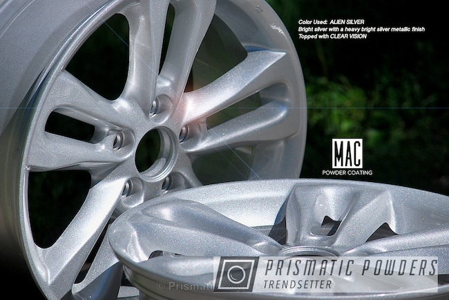 Powder Coating: Automotive,Clear Vision PPS-2974,Alien Silver PMS-2569