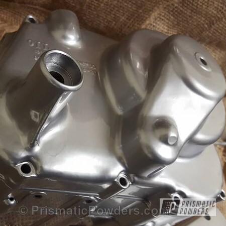 Powder Coating: Motorcycles,Clear Top Coat,Engine Parts,Honda Motorcycle,Engine Components,Clear Vision PPS-2974,SUPER CHROME USS-4482,chrome,powder coated