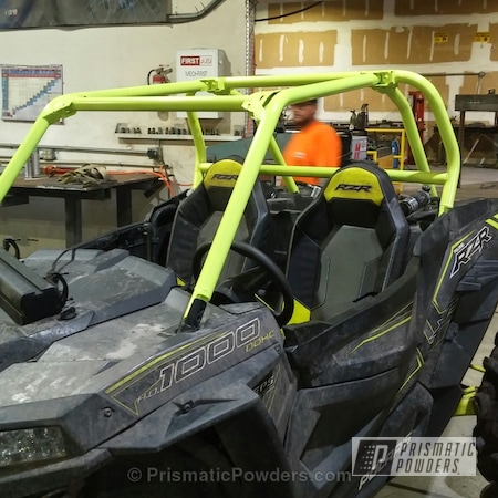Powder Coating: Frame,Yellow,Polaris,ATV Cage,ATV,powder coated,Neon Yellow PSS-1104