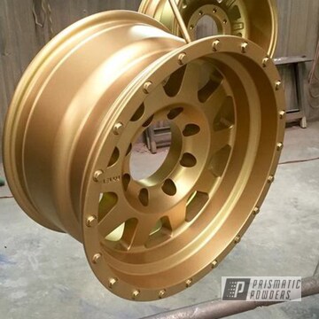Truck Wheels Done In A Golden Rod Powder Coat