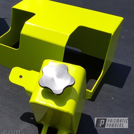 Powder Coating: Automotive,Chartreuse Sherbert PSS-7068,Engine Components,Powder Coated Mustang Engine Components