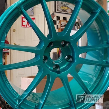 Jamaican Teal Over Super Chrome With Clear Vision Top Coat