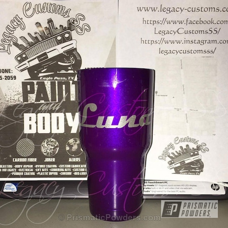 Powder Coating: Powder Coated Tumbler,Candy Purple PPS-4442,Tumbler,Miscellaneous,Clear Vision PPS-2974