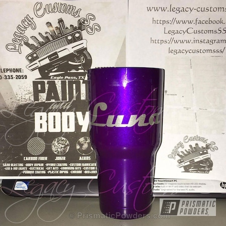 Powder Coating: Powder Coated Tumbler,Candy Purple PPS-4442,Tumbler,Miscellaneous,Clear Vision PPS-2974