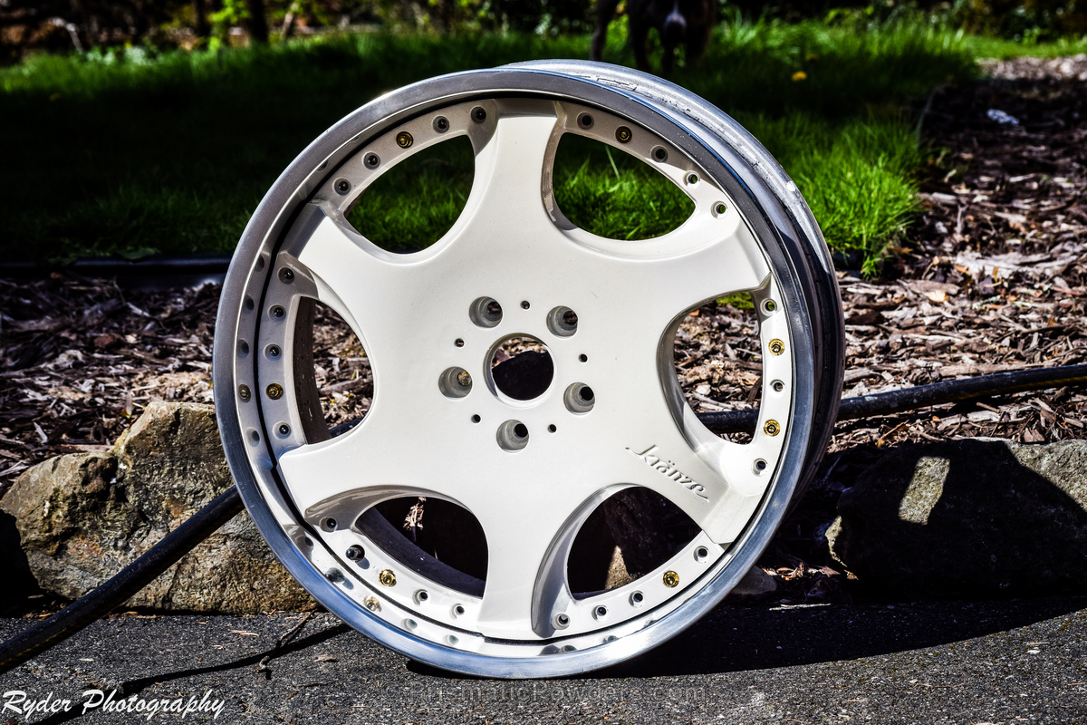 Steel Pearl Rims Pearl White with Golden Whiffle Top Coat | Gallery Project | Prismatic ...