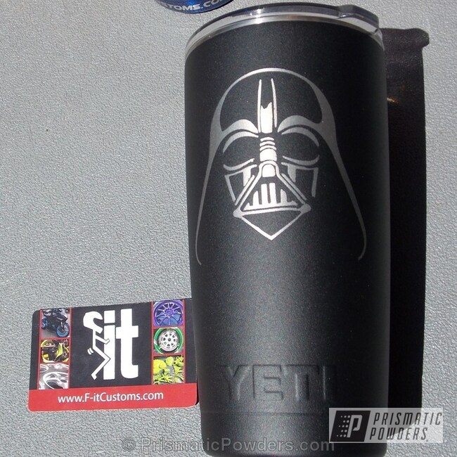 Custom Yeti Tumbler Finished with Ink Black and Casper Clear