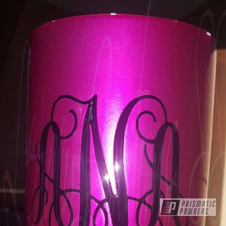 Powder Coating: Miscellaneous,Clear Vision PPS-2974,Candy Raspberry PPB-5935,Powder Coated Yeti Cup,GLOSS BLACK USS-2603