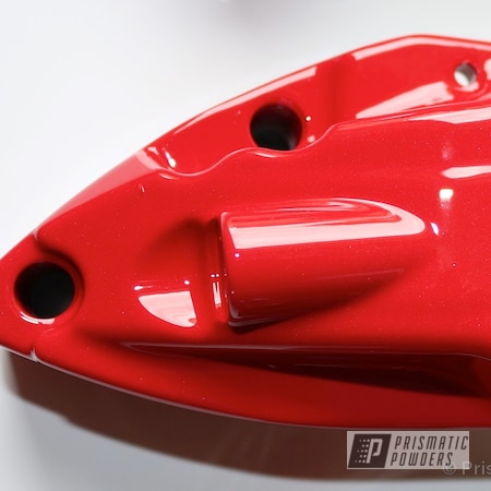 Powder Coating: Ink Black PSS-0106,Clear Top Coat,Very Red PSS-4971,Clear Vision PPS-2974,Evo IX,Automotive,Custom Brake Caliper,Multi Stage Application