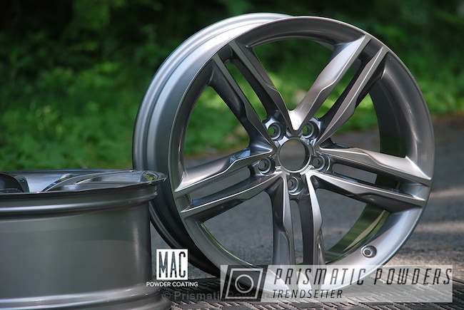 Powder Coating: Black Chrome II PPB-4623,Powder Coated Audi Rims,chrome,Wheels