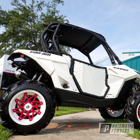 Powder Coating: White Out PSS-4103,Corkey Pink PPS-5875,Powder Coated Custom 18" Wheels,Off-Road,Wheels
