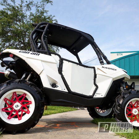 Powder Coating: White Out PSS-4103,Corkey Pink PPS-5875,Powder Coated Custom 18" Wheels,Off-Road,Wheels