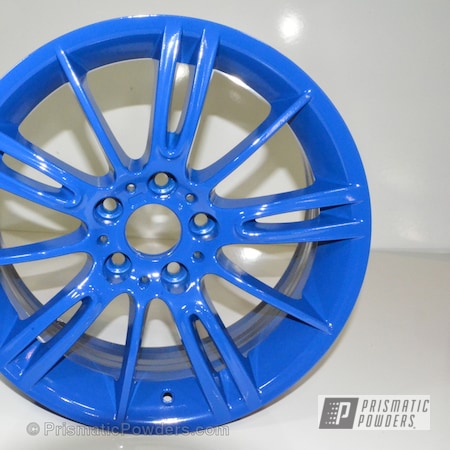 Powder Coating: Clear Vision PPS-2974,Deere Blue PSB-4785,Wheels,Powder Coated BMW 335i Wheels