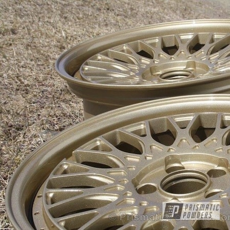 Powder Coating: Wheels,Clear Vision PPS-2974,ROMAN GOLD UMB-1638