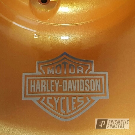 Powder Coating: Motorcycles,Custom Motorcycle Build,Clear Vision PPS-2974,Harley Davidson,Multi-Powder Application,Pearl Black PMB-5347,Illusion Orange PMS-4620,Wheels