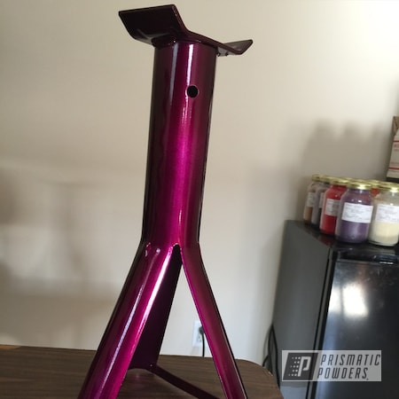 Powder Coating: Clear Vision PPS-2974,Illusion Malbec PMB-6906,Automotive,Powder Coated Jack Stand