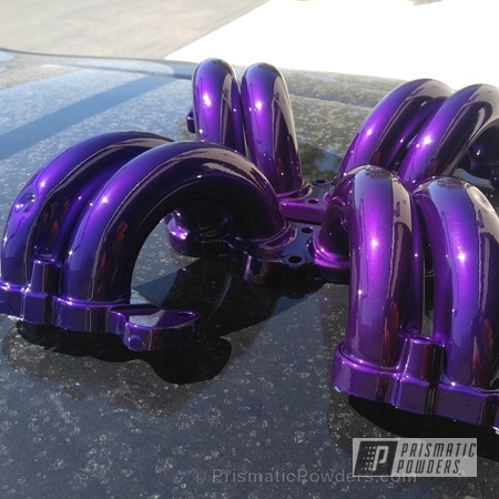 Powder Coating: Engine Components,Clear Vision PPS-2974,Illusion Purple PSB-4629,Powder Coated Engine Components,Automotive