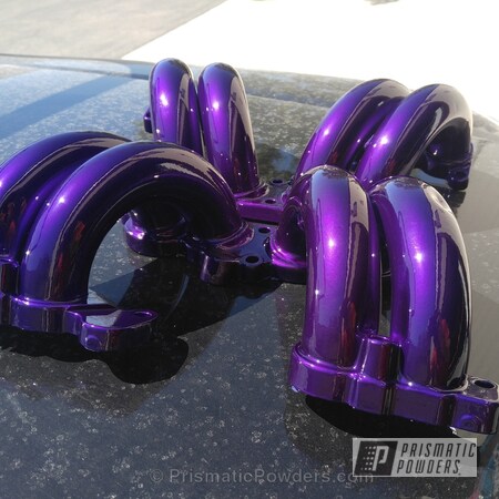 Powder Coating: Illusion Purple PSB-4629,Automotive,Clear Vision PPS-2974,Powder Coated Engine Components,Engine Components
