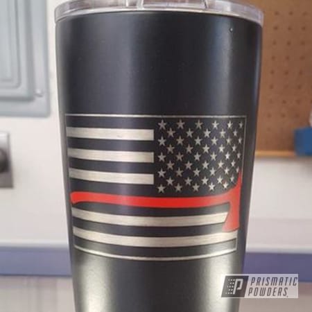 Powder Coating: MATTE CLEAR PPB-4509,Matte Black PSS-4455,Really Red PSS-4416,Powder Coated Fire Fighter Yeti Cup,Miscellaneous