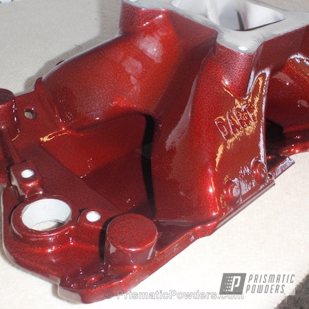 Powder Coating: Powder Coated Intake Manifold,Silver Artery PVS-3014,LOLLYPOP RED UPS-1506,Automotive