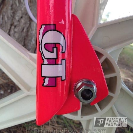 Powder Coating: Bicycles,Corkey Pink PPS-5875,Polar White PSS-5053,Custom Bicycle,1987 GT Pro Freestyle Bicycle