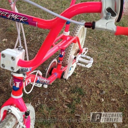 Powder Coating: Bicycles,Corkey Pink PPS-5875,Polar White PSS-5053,Custom Bicycle,1987 GT Pro Freestyle Bicycle