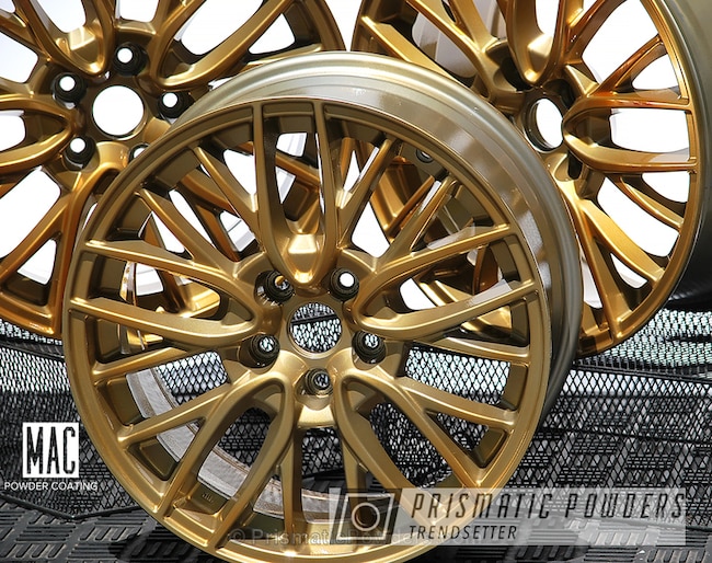 Powder Coating: Transparent Gold PPS-5139,Subaru,Transparent Gold Subaru Wheels,Automotive,Powder Coated Subaru Wheels,Wheels