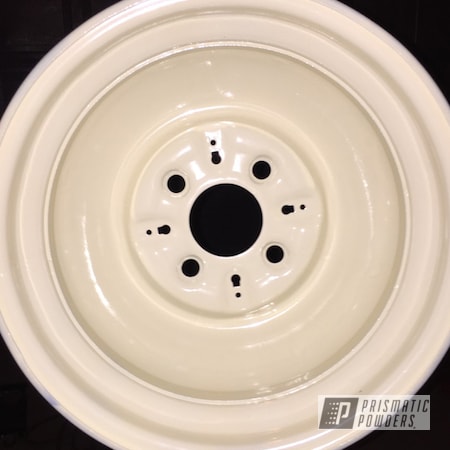Powder Coating: Wheels,Clear Vision PPS-2974,Powder Coated VW Wheel,Tempest Cream PSB-4978