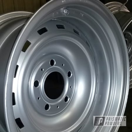 Powder Coating: Powder Coated Wheel,Porsche Silver PMS-0439,Wheels