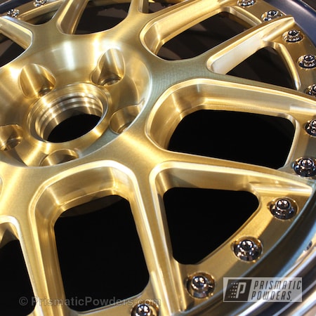 Powder Coating: Wheels,Automotive,Anodized Brass PPB-1500,Powder Coated Barramundi Design Wheels